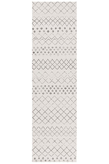 Aiyana White & Grey Tribal Rug